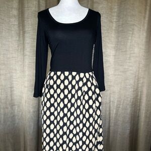 DKNY Long Sleeve Midi Dress with Pockets